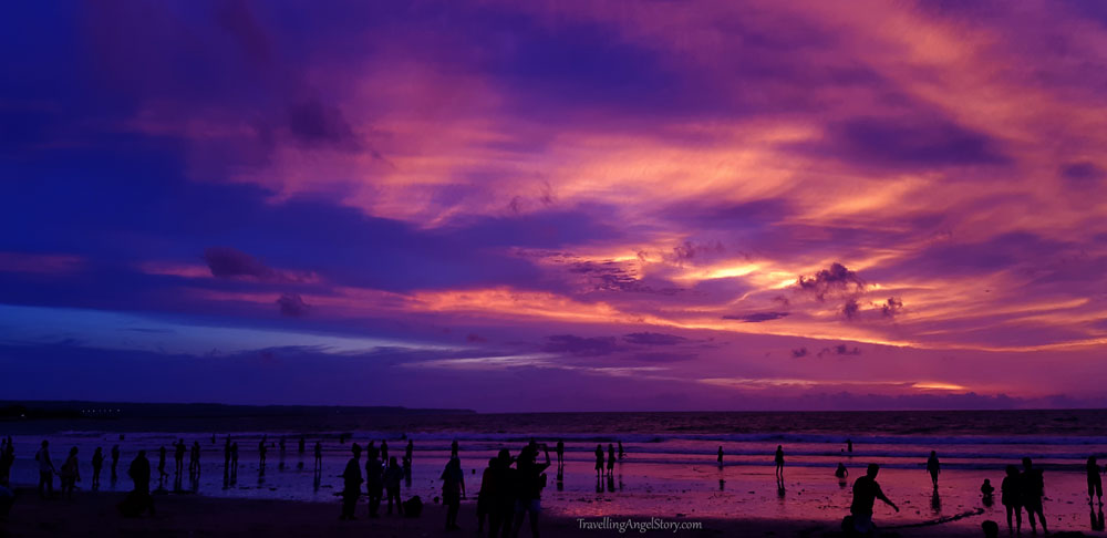 Sunset in Kuta Beach, Bali